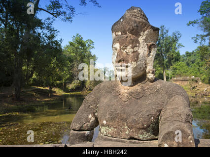 Nei pressi di porta nord Angkor Thom Foto Stock