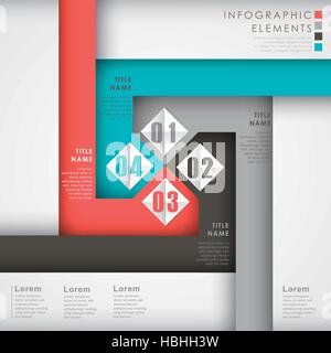 Moderno vettore opzione astratta banner elementi infografico Illustrazione Vettoriale