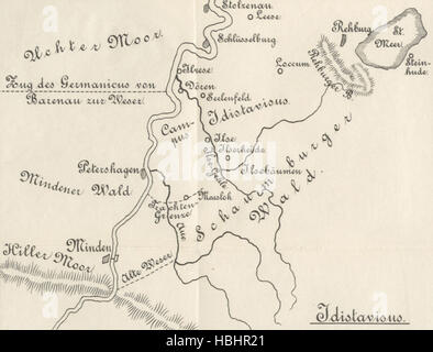 Immagine presa da pagina 141 di 'Geschichtlichkritische Feldzüge durch das nordöstliche Westfalen ... A. il varismo und Germanicus nordöstlichen im Westfalen. B. Die sogenannten Bauernburgen am Wesergebirge und Teutoburgerwalde. Nebst Karten und Abbildungen' immagine presa da pagina 141 di 'Geschichtlichkritische Feldzüge durch das Foto Stock