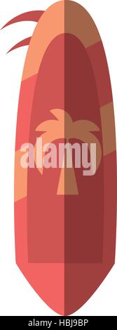 Cartoon rosa della tavola da surf hobby beach estate ombra illustrazione vettoriale EPS 10 Illustrazione Vettoriale