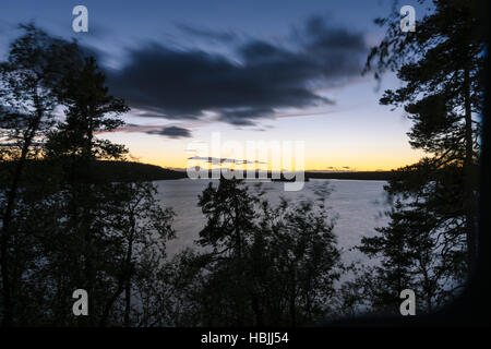 Atmosfera serale, Lapponia, Svezia Foto Stock