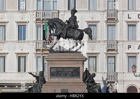 Equestre di Vittorio Emanuele II Venezia Foto Stock