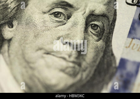 Dollaro di Franklin ritratto Foto Stock