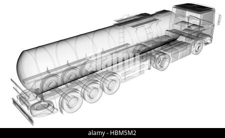 Trasparente isolato autocisterna Foto Stock