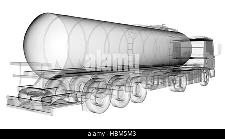 Trasparente isolato autocisterna Foto Stock