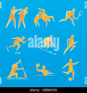 Personaggi dello sport Illustrazione Vettoriale
