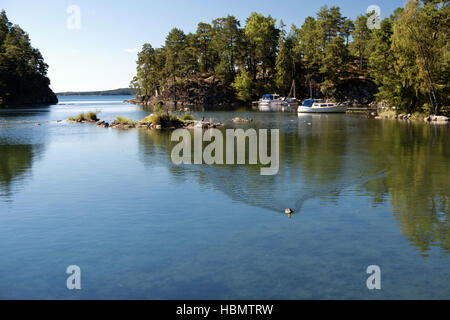 Al Lago Vaenern in Svezia Foto Stock