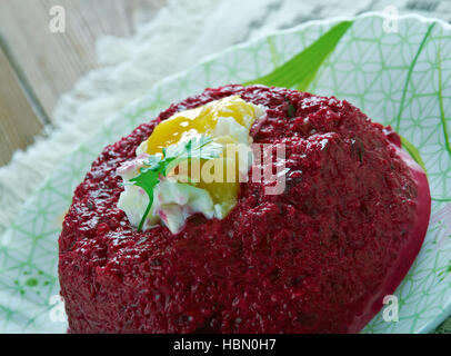 Tartare di barbabietola Foto Stock