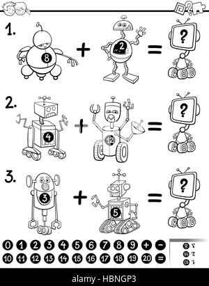 Didattica della matematica libro da colorare Foto Stock