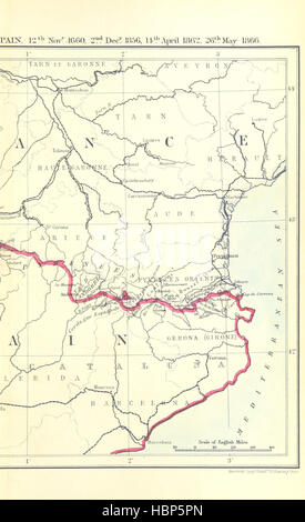 La Mappa di Europa dal Trattato, che mostra le varie politiche e i cambiamenti territoriali che hanno avuto luogo dal momento che la pace generale del 1814 (91). Con numerose mappe e note immagine presa da pagina 561 di 'La Mappa di Europa Foto Stock