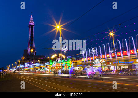 Dalla torre di Blackpool, Lancashire, Inghilterra, Regno Unito Foto Stock