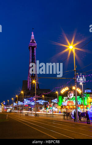 Dalla torre di Blackpool, Lancashire, Inghilterra, Regno Unito Foto Stock