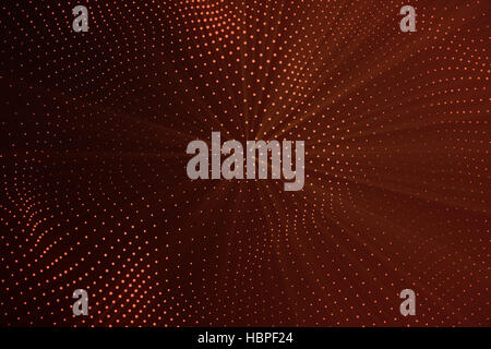 3D rendering astratta bassa poligonale poli wave sfondo con punti di collegamento e le linee. Flusso di astratta. Struttura di collegamento. Bassa poly mesh, flusso, Wave, linee rosse e punti. Foto Stock