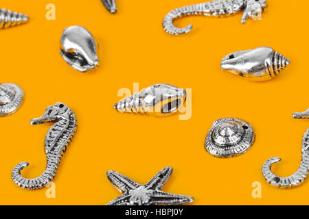 Conchiglie di mare - Spiaggia sfondo Foto Stock