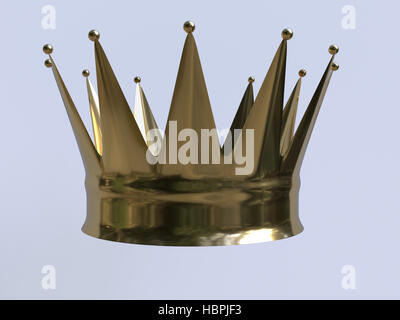 3D-Render , Golden Crown, isolato Foto Stock