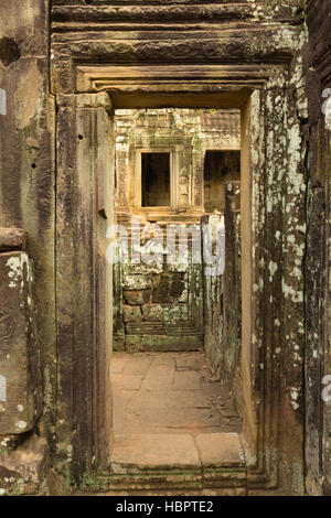 Angkor Wat dettagli con la luce del mattino, Cambogia Foto Stock