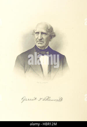 Questa pagina presenta informazioni storiche sulle contee di Bergen e Passaic nel New Jersey, riguardanti insediamenti precoci, sviluppo, individui di spicco, strutture sociali, attività economiche, governo locale, trasporti, istituzioni culturali e schizzi biografici di pionieri importanti, accompagnati da illustrazioni che raffigurano monumenti, città ed edifici storici. Foto Stock