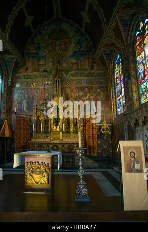 Altare Maggiore, Basilica del Sangue Sacro, Bruges, Fiandre Occidentali, Belgio, Europa Foto Stock