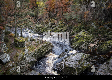 Gola sul fiume Findhorn in Moray, Scozia. Foto Stock