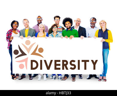 La diversità Nationalitise unità convivere concetto grafico Foto Stock