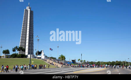 FUNERALI FIDEL CASTRO LA HAVANA CUBA Foto Stock