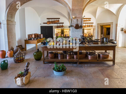 Cucina in Palazzo Pena - Sintra Portogallo Foto Stock