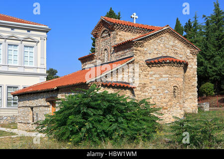 La Chiesa dei Santi Costantino e Sant'Elena (1477) e San Clemente a scuola a Ohrid Macedonia Foto Stock