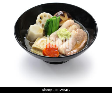 Jibuni, Kanazawa anatra stile spezzatino di carne, cucina giapponese Foto Stock