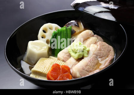 Jibuni, Kanazawa anatra stile spezzatino di carne, cucina giapponese Foto Stock