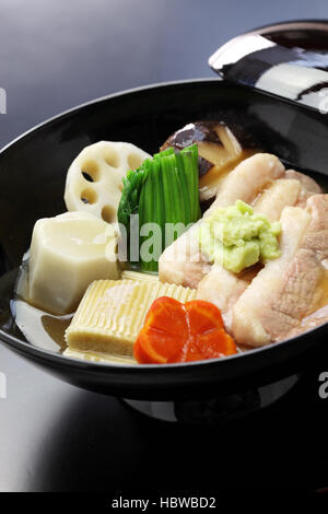 Jibuni, Kanazawa anatra stile spezzatino di carne, cucina giapponese Foto Stock