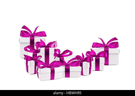 Set di confezione regalo isolato Foto Stock