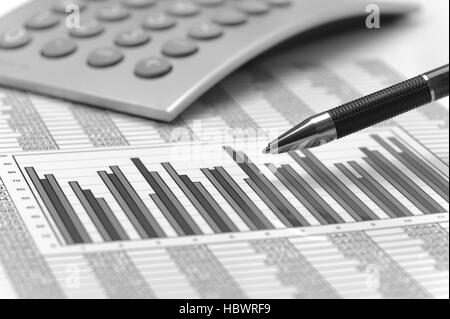 Il grafico illustra il successo di mercato finanziario Foto Stock