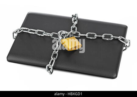 Notebook e catene Foto Stock
