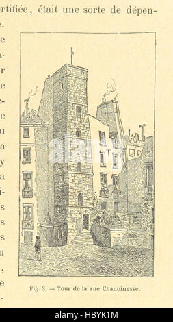 Immagine tratta da pagina 19 di "l'Hôtel de Ville de Paris et la Grève à travers les âges", raffigurante l'Hôtel de Ville di Parigi attraverso i secoli. L'illustrazione ripercorre la storia architettonica e politica dell'edificio in relazione ai principali eventi storici. Foto Stock