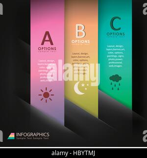 Abstract vettore 3d carta elementi infografico Illustrazione Vettoriale