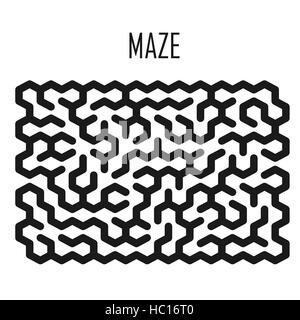 Gioco labirinto illustrazione isolate su sfondo bianco Illustrazione Vettoriale