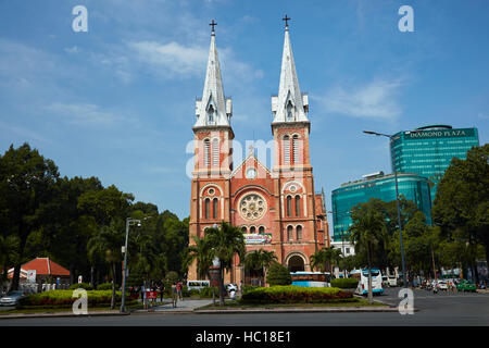 La cattedrale di Notre Dame Basilica di Saigon, Città di Ho Chi Minh (Saigon), Vietnam Foto Stock