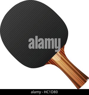 Table Tennis bat su uno sfondo bianco. Illustrazione Vettoriale