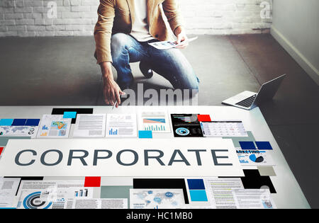 Crporate Corporation Management concetto di Business Foto Stock