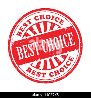 Illustrazione di grunge timbro di gomma con il testo scelta migliore scritto all'interno Illustrazione Vettoriale
