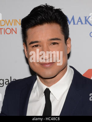 Hollywood, Stati Uniti d'America. 07Th Dec, 2016. Mario Lopez assiste il quarto Annual Wishing Well inverno di Gala del 07 dicembre 2016 all'Hollywood Palladium di Los Angeles, California. Credito: la foto di accesso/Alamy Live News Foto Stock