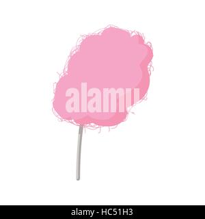 Rosa Candy Floss icona cartoon Illustrazione Vettoriale