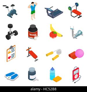 Fitness set di icone Illustrazione Vettoriale