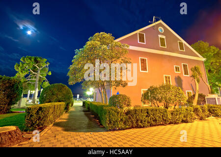 Città di Biograd na moru vista serale, Dalmazia, Croazia Foto Stock