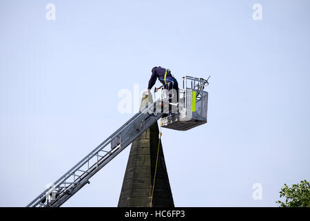 Piattaforma Arial idraulica antincendio Foto Stock