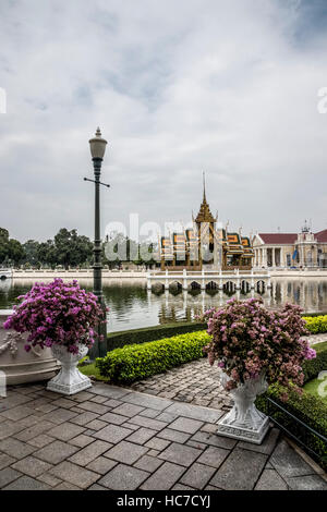 Bang Pa-In Royal Gardens, re Monkuts Pavillion Foto Stock