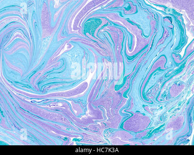 Disegnata a mano astratto texture di marmo. Fatte a mano con vernice liquida. Foto Stock