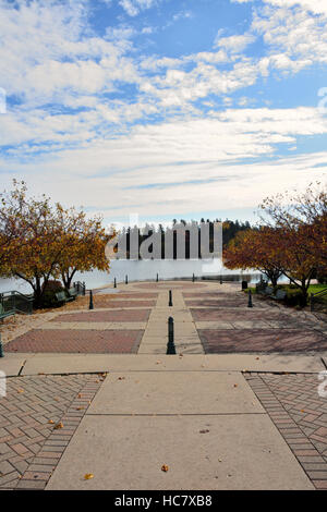 Lakefront Cravath Park di Whitewater, Wisconsin Foto Stock