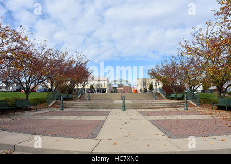 Lakefront Cravath Park di Whitewater, Wisconsin Foto Stock