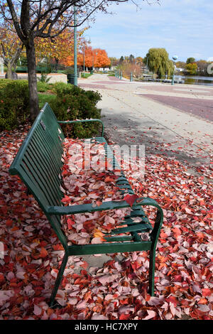 Lakefront Cravath Park di Whitewater, Wisconsin Foto Stock